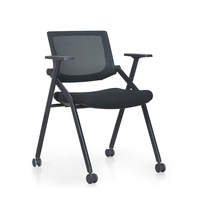 Chaise de formation pliable en plastique robuste et polyvalente pour bureau, salle de conférence, mobilier de salle de formation, chaise en maille mobile