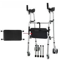 Cadre de support de marcheur d'hémiplégie avec dispositif de rééducation de roue de siège pliant hauteur réglable membre inférieur handicapé