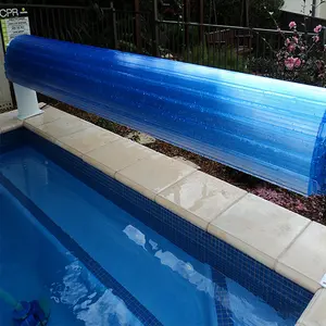 Fully automatic slat automatic pool cover and reel systems