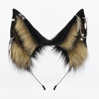 Headband Telinga Hewan Bulu Halus Serat Polyester Telinga Rubah Aksesoris Fashion Anak-Anak Baru untuk Halloween