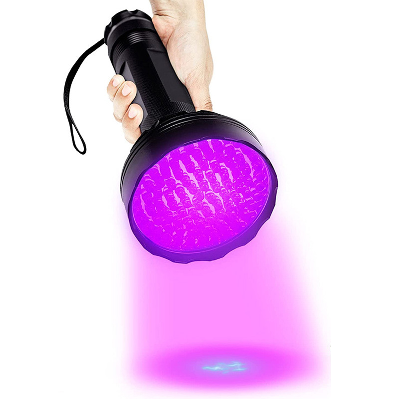 Portable 128 LED Uv Curing Flashlight Purple Light Ultraviolet Blacklight Uv Flashlight