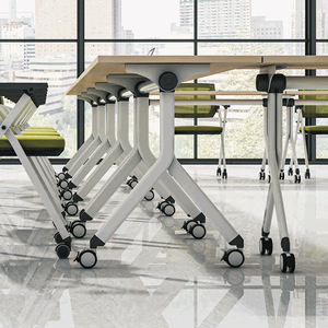Modern Minimalist Movable Foldable Office Training Desk with Easy Assembly Conference Room and Computer Desk - Product Image 3