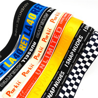 Sangle élastique Jacquard en polyester pour sangles de sac en gros doux de haute qualité personnalisé durable logo à la mode