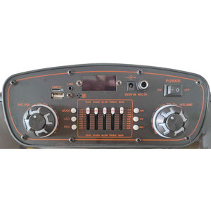 Web 15 Inch Trolley <b>Speaker</b> With <b>Led</b> Light <b>Bluetooth</b> Sd Usb Radio Portable Party <b>Speaker</b> - Product Image 6