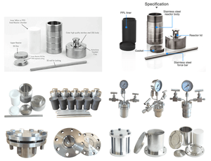เครื่องปฏิกรณ์สังเคราะห์ด้วยความร้อนแบบไฮโดรเทอร์มอลเคลือบด้วย PTFE, หม้อนึ่งความดันในห้องปฏิบัติการที่ทนต่อการกัดกร่อน ความจุ 50 มล.-300 มล. - Product Image 6