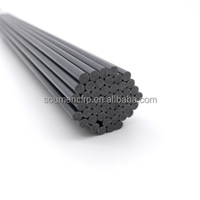 Tige vierge en fibre de carbone solide en carbone véritable 1mm 1.5mm