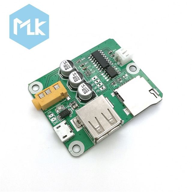 MLK Diy Aux 3.7 Volts to 5 Volts Usb Card Mp3 Voice Recorder Audio Format Playback Circuit Board Module