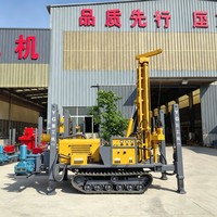 Machine de forage multifonctionnelle sur chenilles pour la forage de puits d'eau et le forage de roches