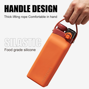 Venta al por mayor botella de agua para niños escuela reutilizable al aire libre plegable silicona niños botella de agua sin BPA - Product Image 5