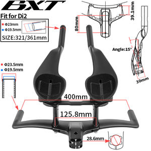 BXT TTHB-008 2026 Nuevo <span class=keywords><strong>Manillar</strong></span> Integrado de <span class=keywords><strong>Carbono</strong></span> para Triatlón y Contrarreloj, <span class=keywords><strong>Manillar</strong></span> de Descanso para Bicicleta de <span class=keywords><strong>Carbono</strong></span> Completo, Barra Aerodinámica de 15 Grados - Product Image 2