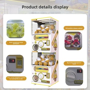 Máquina de garras recreativa operada por monedas, modelo Hot 100MM, para interiores, con sistema de giro doble para huevos y muñecas, en inglés - Product Image 4