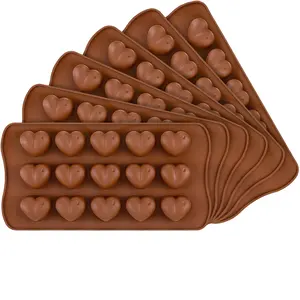 Großhandel Bpa frei Lebensmittel qualität Silikon Herz Silikon form Antihaft Candy Jelly Valentine Backformen