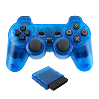 Ventes chaudes, accessoires de jeu au design transparent, manette de jeu sans fil 2,4 G pour PS2