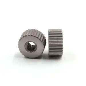 圆螺母不锈钢材质SS304钢滚花拇指螺母碳钢平圆头螺母
