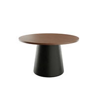 Ensemble de mobilier commercial pour restaurant, design moderne et épuré, banquette murale, table à manger en bois massif, structure métallique