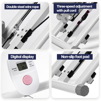 Steppeur pliable pour exercices cardiovasculaires, avec double câble en acier, durable, pour la salle de sport à domicile