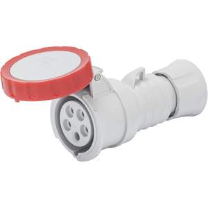 Presa Mobile Industriale IP69 3P+T 16A 380-415V Rossa con Avvitamento per Esterni - Product Image 1