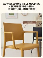 Fauteuil nordique en plastique durable, léger, empilable, résistant aux UV, pour mobilier de jardin, événements, mariages et location