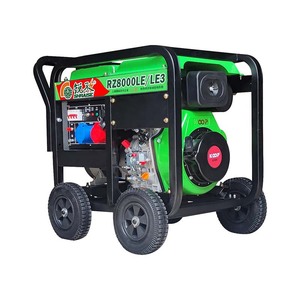 Ruizi Diesel <b>Generator</b> RZ10000LE3 8.0KW 220V/380V 50Hz Portable Open Frame With Trailer - Product Image 1
