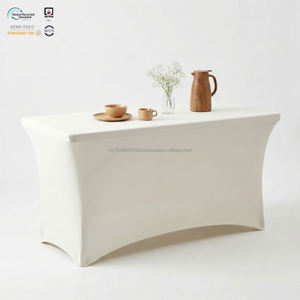 ผ้าคลุมโต๊ะสแปนเด็กซ์สีดำขนาด 8 ฟุต แบบยืดได้ ประหยัดแรงงาน สำหรับงานนิทรรศการ - Product Image 1