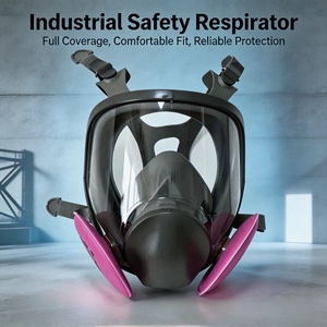 Respirator Wajah Penuh APD Keselamatan, Kompatibel Filter ABEK, Pelindung Multi-Gas, Kelas Industri untuk Pekerjaan Kimia Berbahaya - Product Image 5