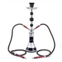 Nouveau Narguilé de Luxe Moderne en Métal et Verre, Design Arabe, 2 Tuyaux, pour Clubs et Pubs - Vente en Gros 2026