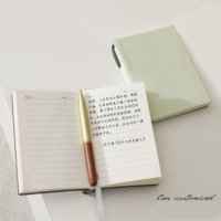 Carnet de notes A6 en cuir PU imprimé de haute qualité avec porte-stylo, agenda quotidien, cadeau coloré – Vente en gros