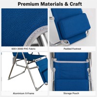 Chaise de camping pliable légère et moderne avec repose-pieds, idéale pour la plage et les parcs, directement de l'usine