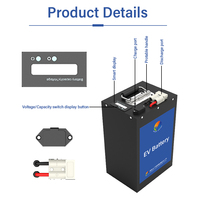 Pack de batteries EV 61,2 V 32 Ah Chargeur de batterie EV portable avec batterie pour scooter électrique Voiturette de golf Bateaux Moto