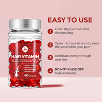 Capsules capillaires à la kératine sans rinçage organique OEM sérum capsule capillaire vitaminée à l'huile d'argan Marque privée Traitement lisse et réparateur sans rinçage