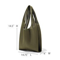 Sac fourre-tout décontracté en néoprène personnalisé en usine, réutilisable, en maille respirante, pliable, léger, grande capacité, en polyester