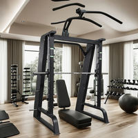 Máquina de gimnasio de fitness Smith multifuncional unisex, nuevo entrenador funcional para entrenamiento corporal efectivo, ejercicio de pecho y hombros