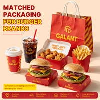 Caja de Embalaje Personalizada para Comida para Llevar, de Papel de Grado Alimenticio, para Comida Coreana, Hot Dogs, Pollo Frito y Hamburguesas