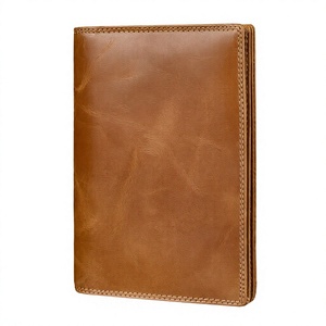 Cartera de hombre de negocios con bolsillo frontal, cierre abierto, corta, de cuero genuino, impermeable, para licencia de conducir y tarjetas de crédito - Product Image 3