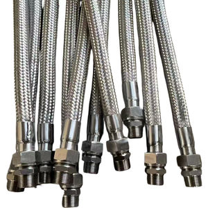 304/316L 스테인레스 스틸 금속 꼰 메쉬 골판지 파이프 금속 호스 내부 및 외부 나사 사용자 정의 - Product Image 6