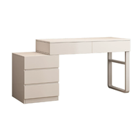 Le bureau d'ordinateur tout-en-un de style crème d'angle convient aux chambres à coucher