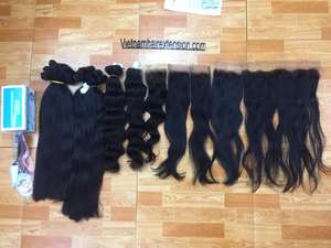 Beauty Curly <b>Lace</b> <b>Closure</b> Human Hair Extension 100% Virgin Remy Hair 100g for All Dye Colors - Product Image 4