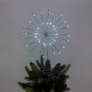 LED Star Lights for Christmas <strong>Tree</strong> Decoration 3AA Battery Powered 8Fountain LED Light Iron Wire Star Christmas <strong>Tree</strong> <strong>Topper</strong> - Product Image 1