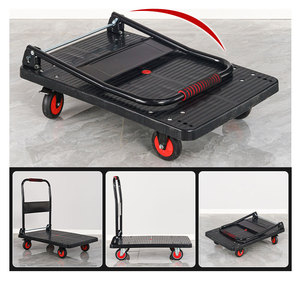 Factory Custom Steel Platform Hand Truck Folding <strong>Carts</strong> for Warehouse Trolley - Product Image 5