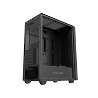 Gabinete para PC Gamer GALAX Respect Mid Tower de Aleación de Aluminio con Ventilador, Vidrio Templado, Tira de Luz Frontal ARGB, Malla Negra