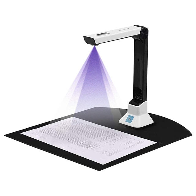 Document Camera for Teachers Laptop,Online Teaching of 8Mp Hd A4 File Camera Scanner With Bracket Visual Presenter