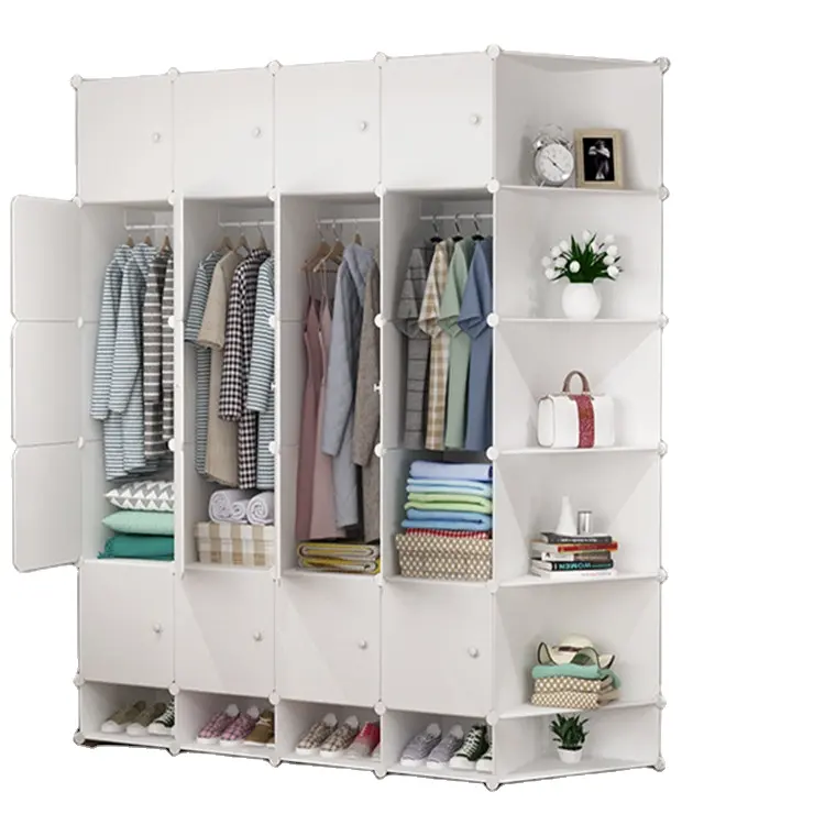 Белый Гардероб, разные комбинации, простой гардероб «сделай сам», волшебный предмет, простой шкаф для хранения, пластиковый шкаф в сборе из смолы