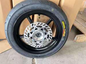 12-Zoll Supermoto Vorder- und Hinterrad-Satz mit Zahnrädern und Ritzeln, 110/70-12, 120/70-12 Reifenmäntel, 120/70-12 Bereifung - Product Image 6