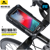 WILDMAN Populaire – Sacoche de guidon de vélo/moto 100 % étanche en ABS rigide pour téléphone portable