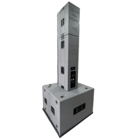 Boutum Q1006 Système de sonorisation professionnel étanche à colonne, 4 enceintes colonne de 10 pouces + 24 pouces Subwoofer Néodyme