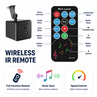 Lampu Pesta Mini Laser Merah Hijau IR Remote Sound Active Music Sync Ceiling Mount KTV Bar Rumah Pernikahan Klub DJ