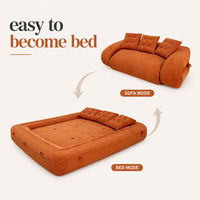 Sofá Cama Multifuncional, Sofá Modular Seccional para Sala de Estar, Relleno de Esponja Comprimida al Vacío, Tapizado en Tela