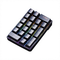 Keyboard Mekanik Digital F20 Keypad Numerik Eksternal Berkabel USB Desain Mini Portabel dengan Lampu Latar untuk Laptop dan Penggunaan Kantor
