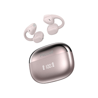 Miccell Grosir Earbud Nirkabel Ringan Model Jepit dengan Bluetooth 6.0, Earphone Suara Hi-Fi untuk iPhone, Aktivitas Luar Ruangan