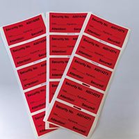 Factory Custom High-quality Scratch-resistant Anti-counterfeiting Label Smart Security Labels Sequential Security Labels